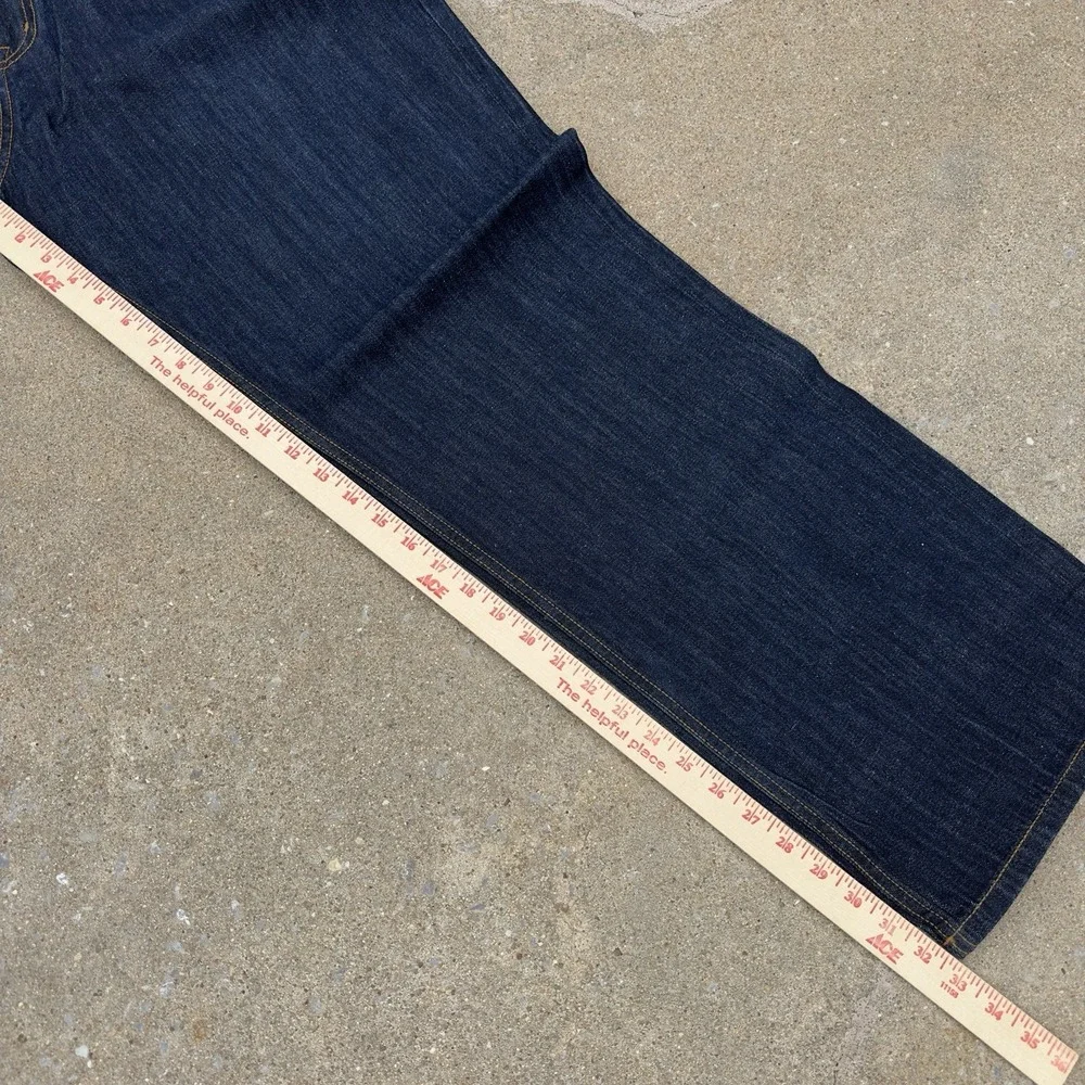 VTG Rocawear Baggy Blue Denim Jeans Men's 42x33 Wide Leg Loose Fit Hip Hop Y2K‎